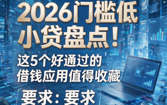 2026门槛低小贷盘点!这5个好通过的借钱应用值得收藏