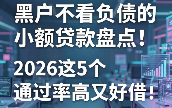 黑户不看负债的小额贷款盘点!2026这5个通过率高又好借