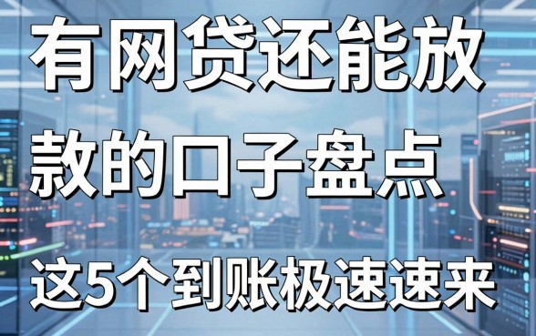有网贷还能放款的口子盘点，这5个到账极速速来！