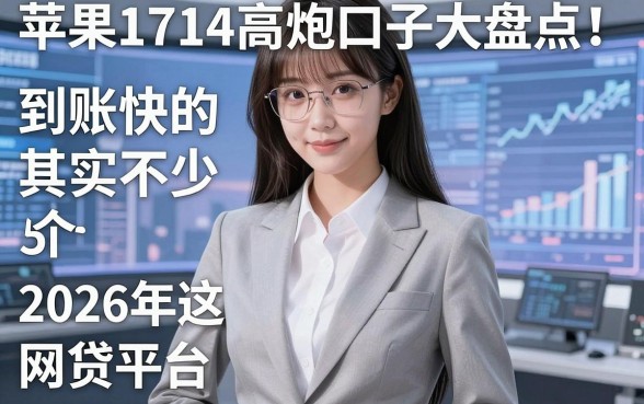 苹果1714高炮口子大盘点!到账快的其实不少,2026年这5个网贷平台值得选!