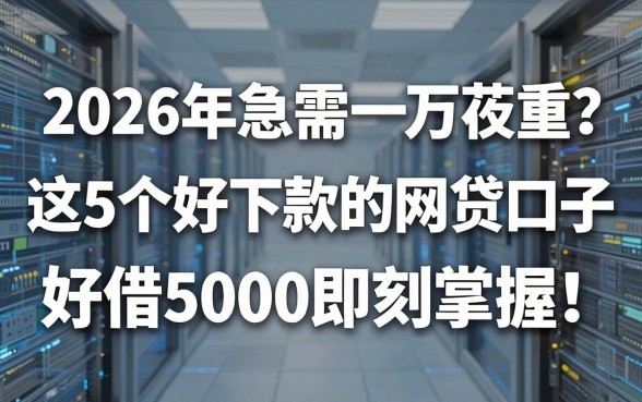 2026年急需一万左右?这5个好下款的网贷口子,好借5000即刻掌握!