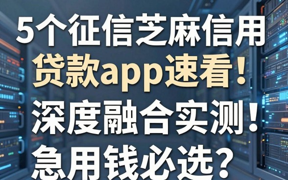 5个征信芝麻信用贷款app速看!深度融合实测,急用钱必选