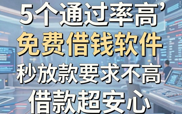 5个通过率高的免费借钱软件,秒放款要求不高,借款超安心