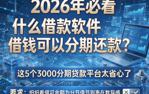 2026年必看：什么借款软件借钱可以分期还款？这5个3000分期贷款平台太省心了