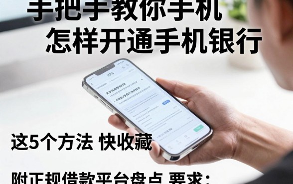 手把手教你手机怎样开通手机银行，这5个方法快收藏，附正规借款平台盘点