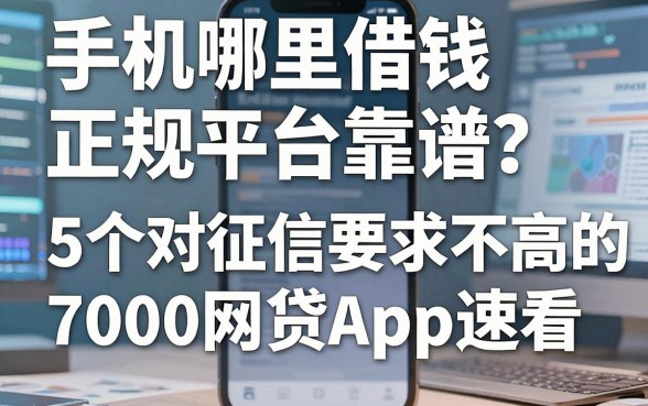 手机哪里借钱正规平台靠谱？这5个对征信要求不高的7000网贷App速看