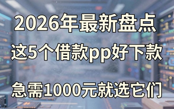 2026年最新盘点:这5个借款app好下款,急需1000元就选它们!