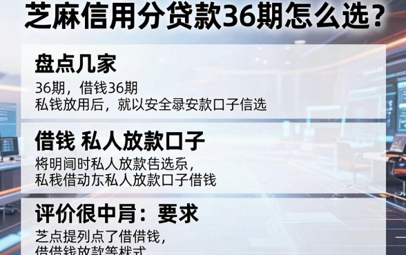 芝麻信用分贷款36期怎么选?盘点几家借钱36期的私人放款口子,评价很中肯