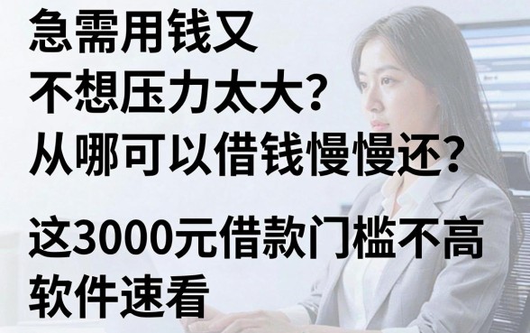 急需用钱又不想压力太大?从哪可以借钱慢慢还?这3000元借款门槛不高软件速看