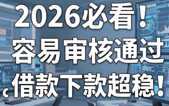 2026必看!这几款容易审核通过的网贷软件,借款下款超稳