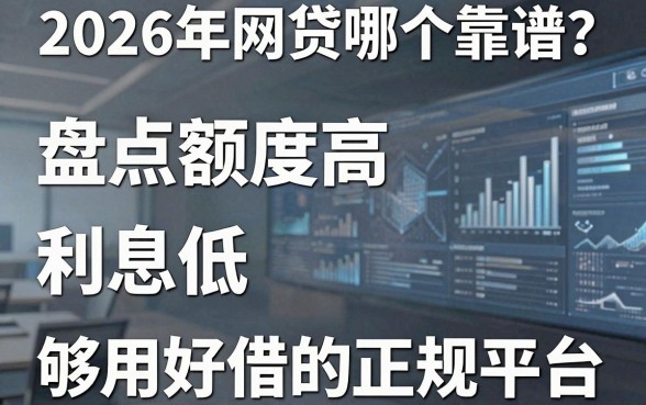 2026年网贷哪个靠谱？盘点额度高、利息低、够用好借的正规平台！