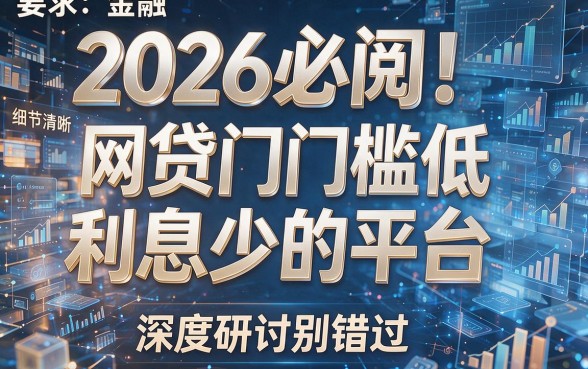 2026必阅！盘点5个网贷门槛低利息少的平台，深度研讨别错过
