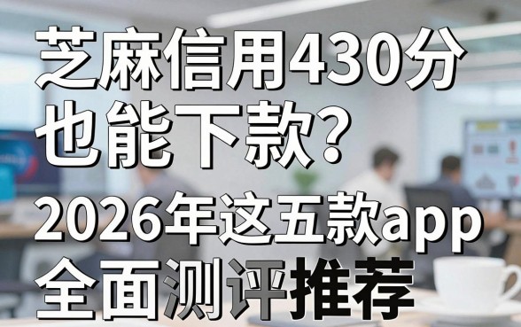 芝麻信用430分也能下款?2026年这五款贷款App全面测评推荐!