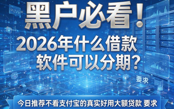 黑户必看!2026年什么借款软件可以分期?今日推荐不看支付宝的真实好用大额贷款