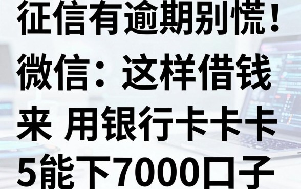 征信有逾期别慌!微信这样借钱出来用银行卡,附5个能下7000的口子