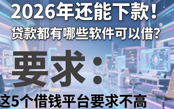 2026年还能下款!贷款都有哪些软件可以借?这5个借钱平台要求不高