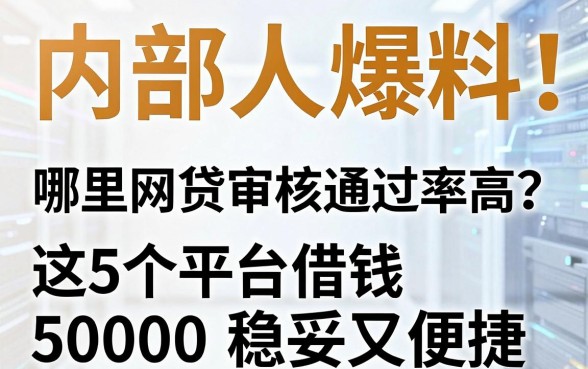内部人爆料：哪里网贷审核通过率高？这5个平台借钱50000稳妥又便捷