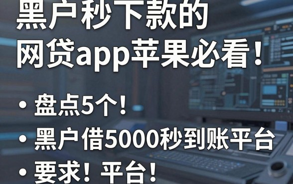 黑户秒下款的网贷app苹果必看!盘点5个黑户借5000秒到账平台