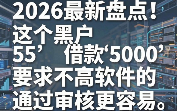 2026最新盘点!这5个黑户借款5000要求不高的软件,通过审核更容易