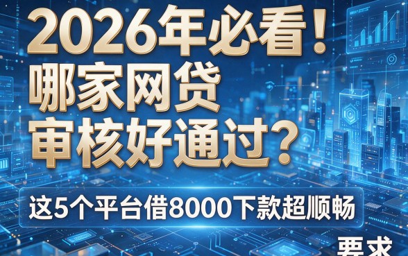 2026年必看!哪家网贷审核好通过?这5个平台借8000下款超顺畅
