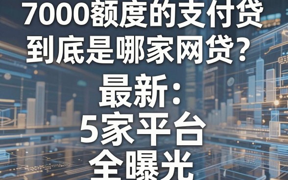 7000额度的支付贷到底是哪家网贷？最新5家平台全曝光！