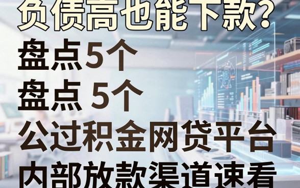 负债高也能下款?盘点5个必过的公积金网贷平台,内部放款渠道速看!