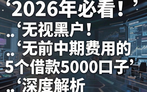 2026年必看!无视黑户、无前中期费用的5个借款5000口子深度解析