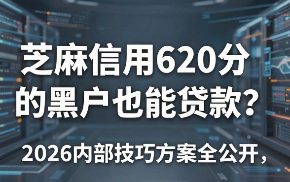 芝麻信用620分的黑户也能贷款?2026内部技巧方案全公开!
