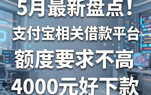 5月最新盘点!这5个支付宝相关借款平台额度要求不高,4000元好下款