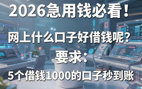 2026急用钱必看！网上什么口子好借钱呢？这5个借钱1000的口子秒到账