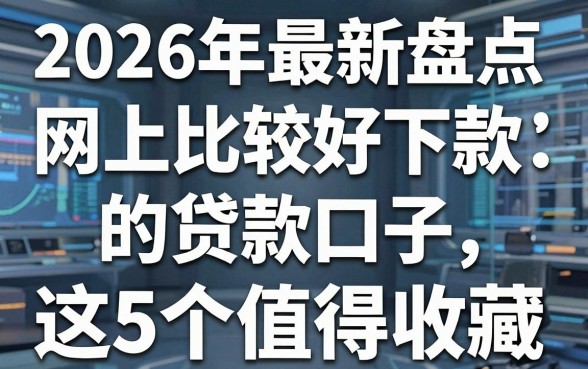 2026年最新盘点：网上比较好下款的贷款口子，这5个值得收藏！