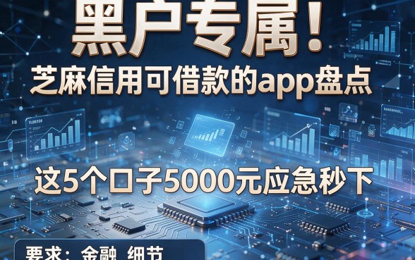 黑户专属！芝麻信用可借款的app盘点，这5个口子5000元应急秒下