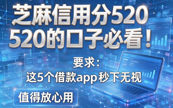 芝麻信用分520的口子必看!这5个借款app秒下无视,值得放心用