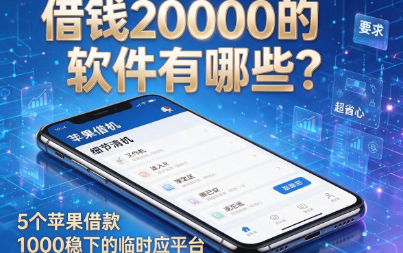 苹果手机借钱2000的软件有哪些?这5个苹果借款1000稳下的平台临时应急超省心