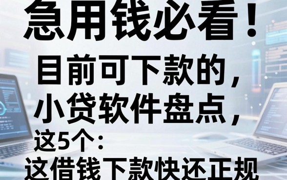 急用钱必看！目前可下款的小贷软件盘点，这5个借钱下款快还正规