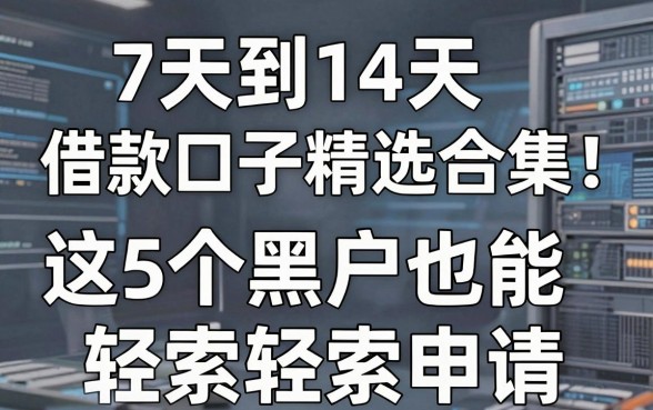 7天到14天借款口子精选合集!这5个黑户也能轻松申请