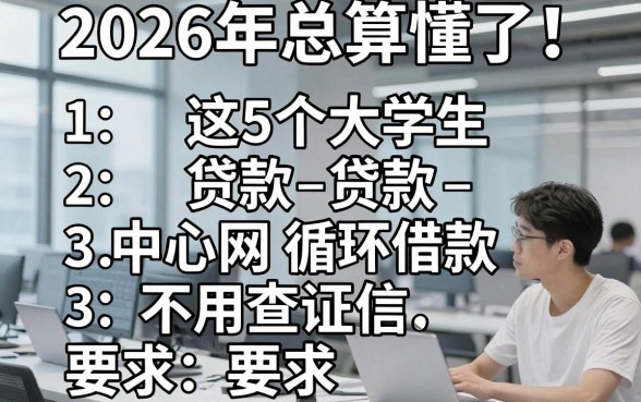 2026年总算懂了!这5个大学生贷款中心网循环借款不用查证信