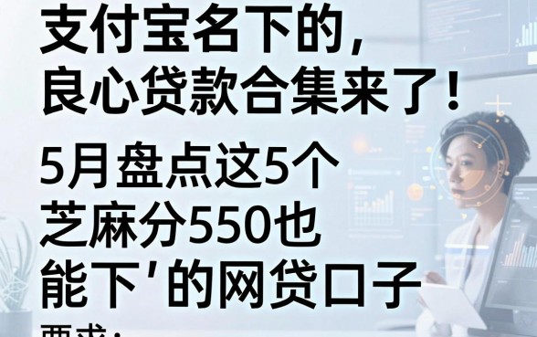 支付宝名下的良心贷款合集来了!5月盘点这5个芝麻分550也能下的网贷口子