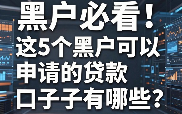 黑户必看!这5个黑户可以申请的贷款口子有哪些?精心精挑速览