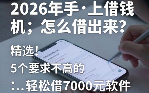 2026年手机上借钱怎么借出来?精选5个要求不高的软件,轻松借7000元!
