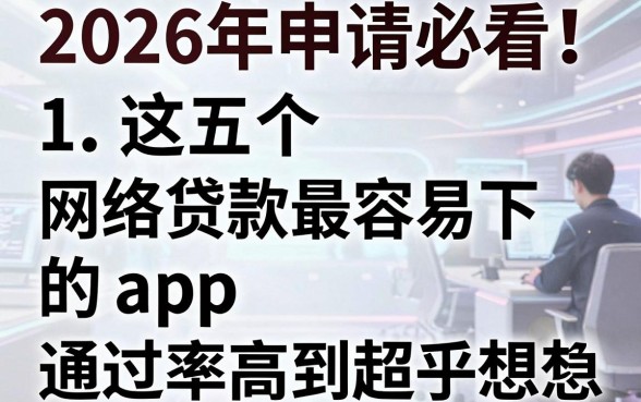 2026年申请必看！这五个网络贷款最容易下的app，通过率高到超乎想象