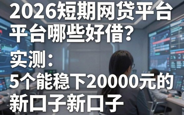 2026短期网贷平台哪些好借?实测5个能稳下20000元的新口子!