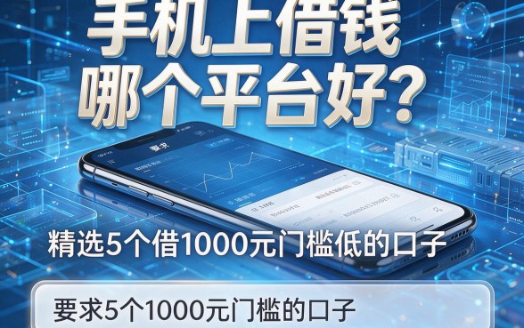 手机上借钱哪个平台好?精选5个借1000元门槛低的口子