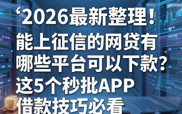 2026最新整理!能上征信的网贷有哪些平台可以下款?这5个秒批APP借款技巧必看