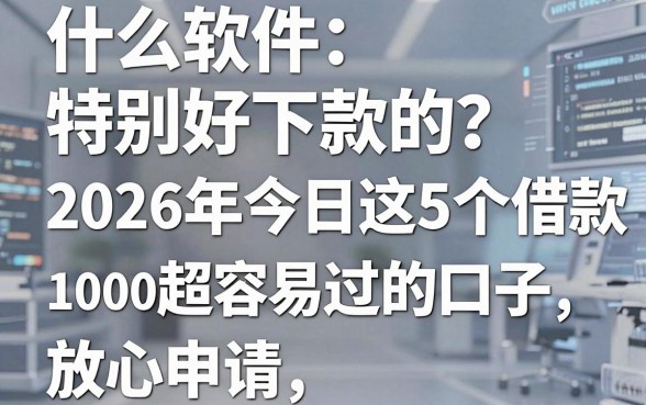 什么软件特别好下款的？2026年今日这5个借款1000超容易过的口子，放心申请！