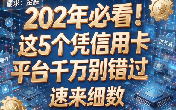 202年必看!这5个凭信用卡平台千万别错过,速来细数