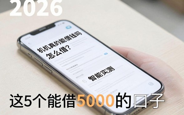 手机真的能借钱吗怎么借?2026智能实测这5个能借5000的口子