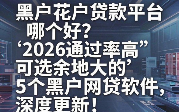 黑户花户贷款平台哪个好通过?2026通过率高、可选余地大的5个黑户网贷软件深度更新!