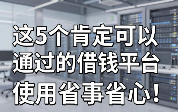 这5个肯定可以通过的借钱平台，使用省事省心！