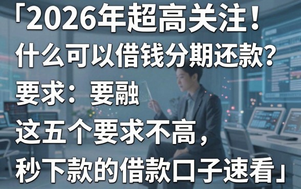 2026年超高关注!什么可以借钱分期还款?这五个要求不高、秒下款的借款口子速看